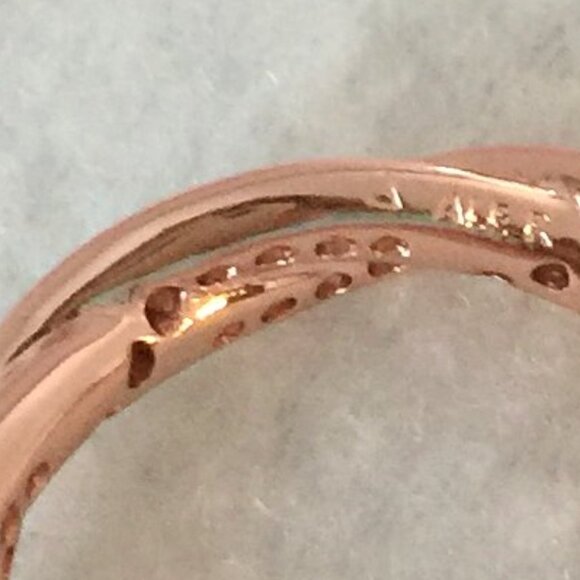 CLEARANCE.... NWOT Pandora Rose Gold Twist of Fate Ring All Sizes - Picture 3 of 5